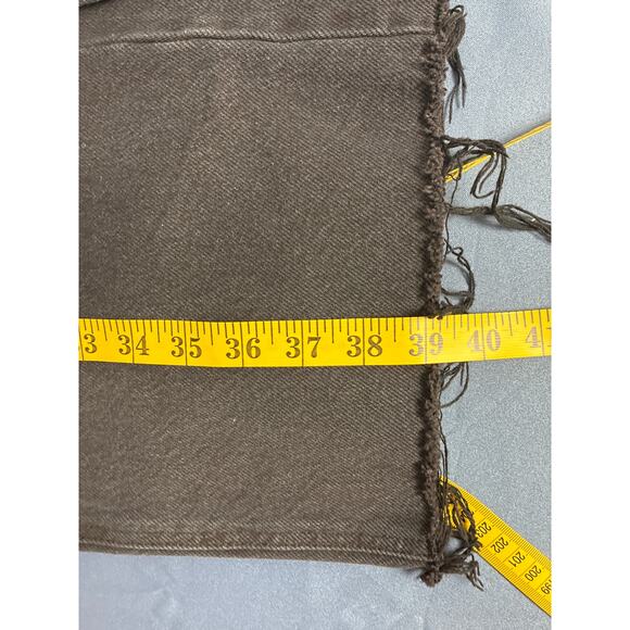 Pacsun Blue Low Rise Baggy Jeans Size 25 Freyed Hem Wide Leg Pre-owned - Picture 6 of 8